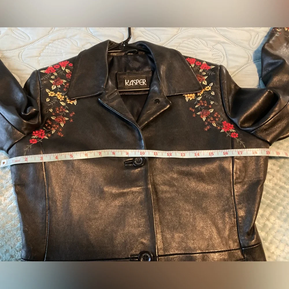 Kasper 100% Leather Woman’s Coat Black S